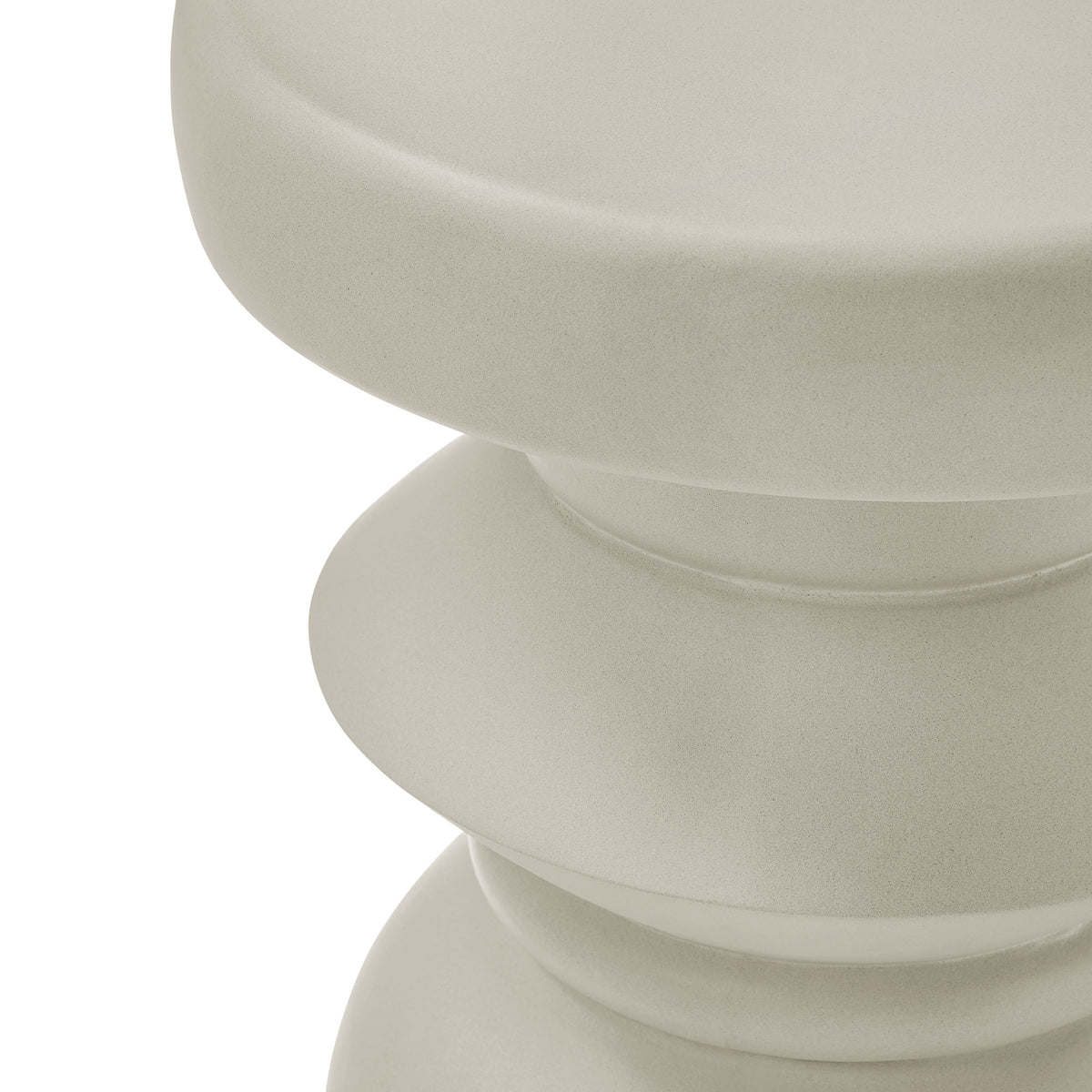 Terza Indoor - Outdoor Patio Concrete Side Table - Light Gray