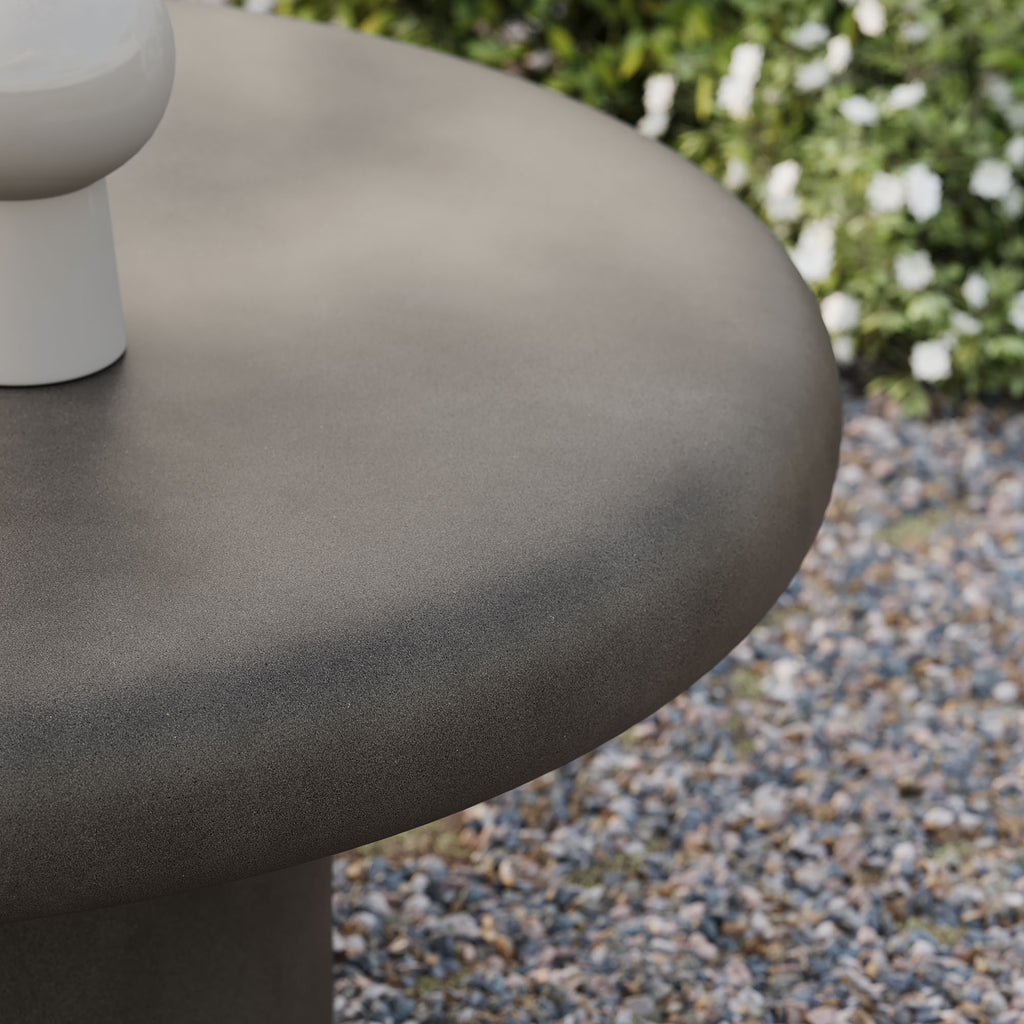 Argos Indoor - Outdoor Patio Concrete Round Coffee Table - Gray