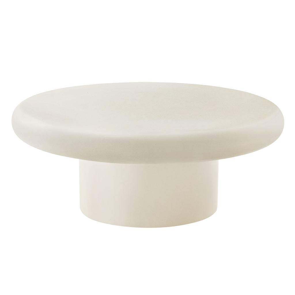Argos Indoor - Outdoor Patio Concrete Round Coffee Table - White