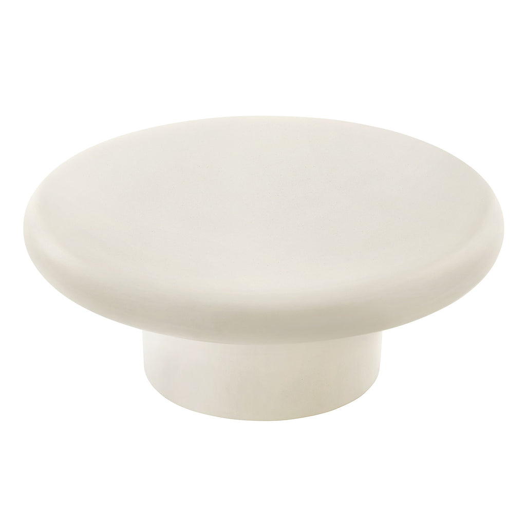 Argos Indoor - Outdoor Patio Concrete Round Coffee Table - White