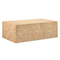 Jordana Square Plinth Indoor - Outdoor Patio Concrete Coffee Table - Travertine