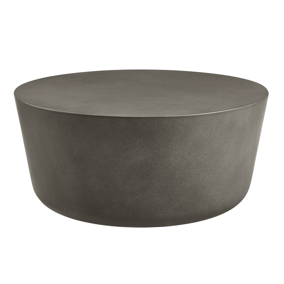Brion Round Indoor - Outdoor Patio Concrete Coffee Table - Gray