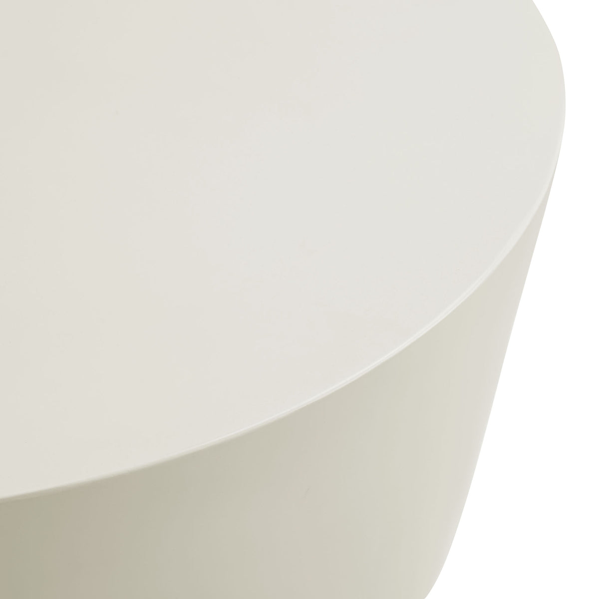 Brion Round Indoor - Outdoor Patio Concrete Coffee Table - White