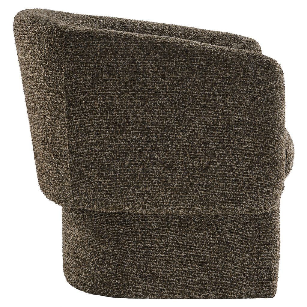 Muse Boucle Fabric Barrel Accent Chair - Antique