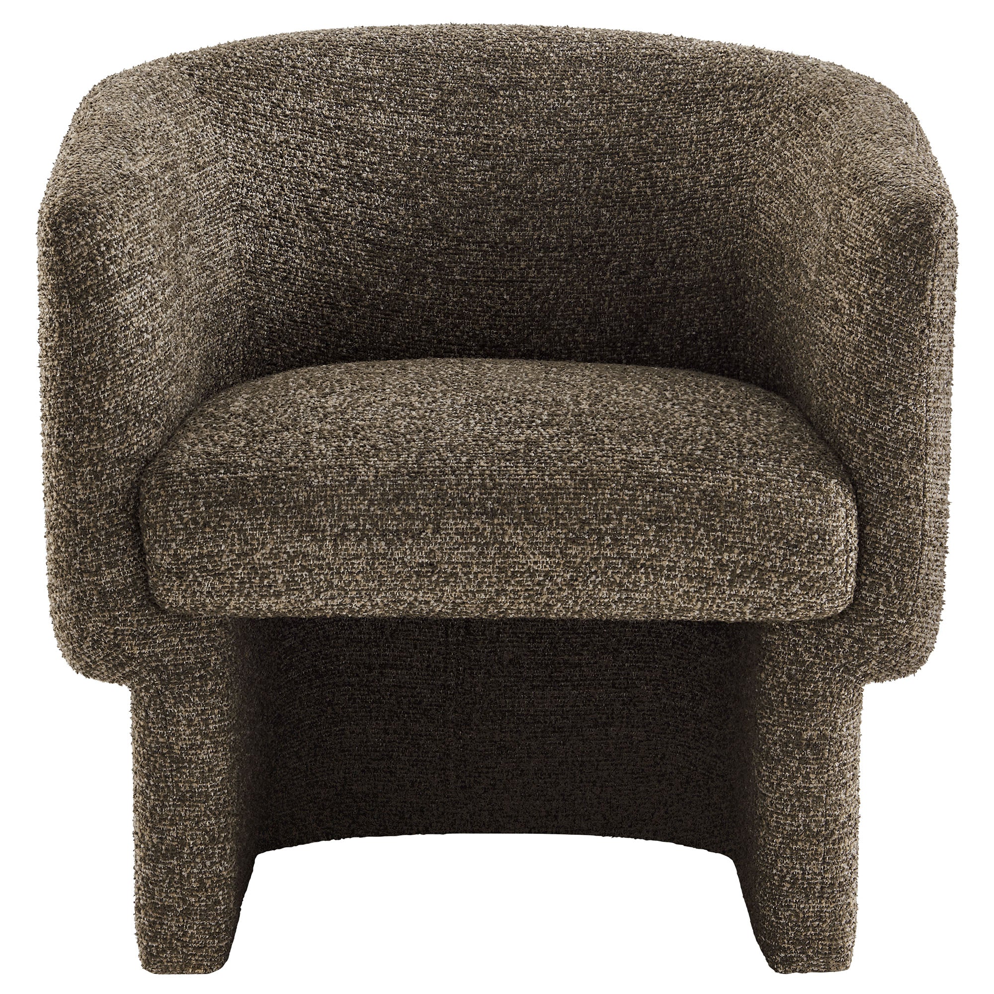 Muse Boucle Fabric Barrel Accent Chair - Antique