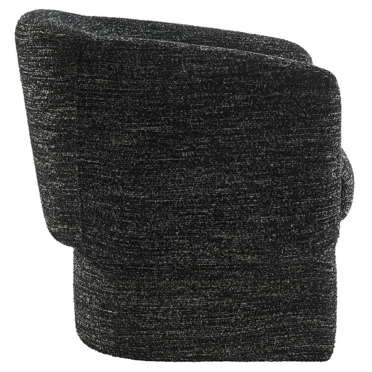 Muse Boucle Fabric Barrel Accent Chair - Charcoal