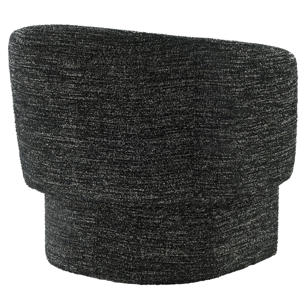 Muse Boucle Fabric Barrel Accent Chair - Charcoal