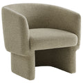 Muse Boucle Fabric Barrel Accent Chair - Cork