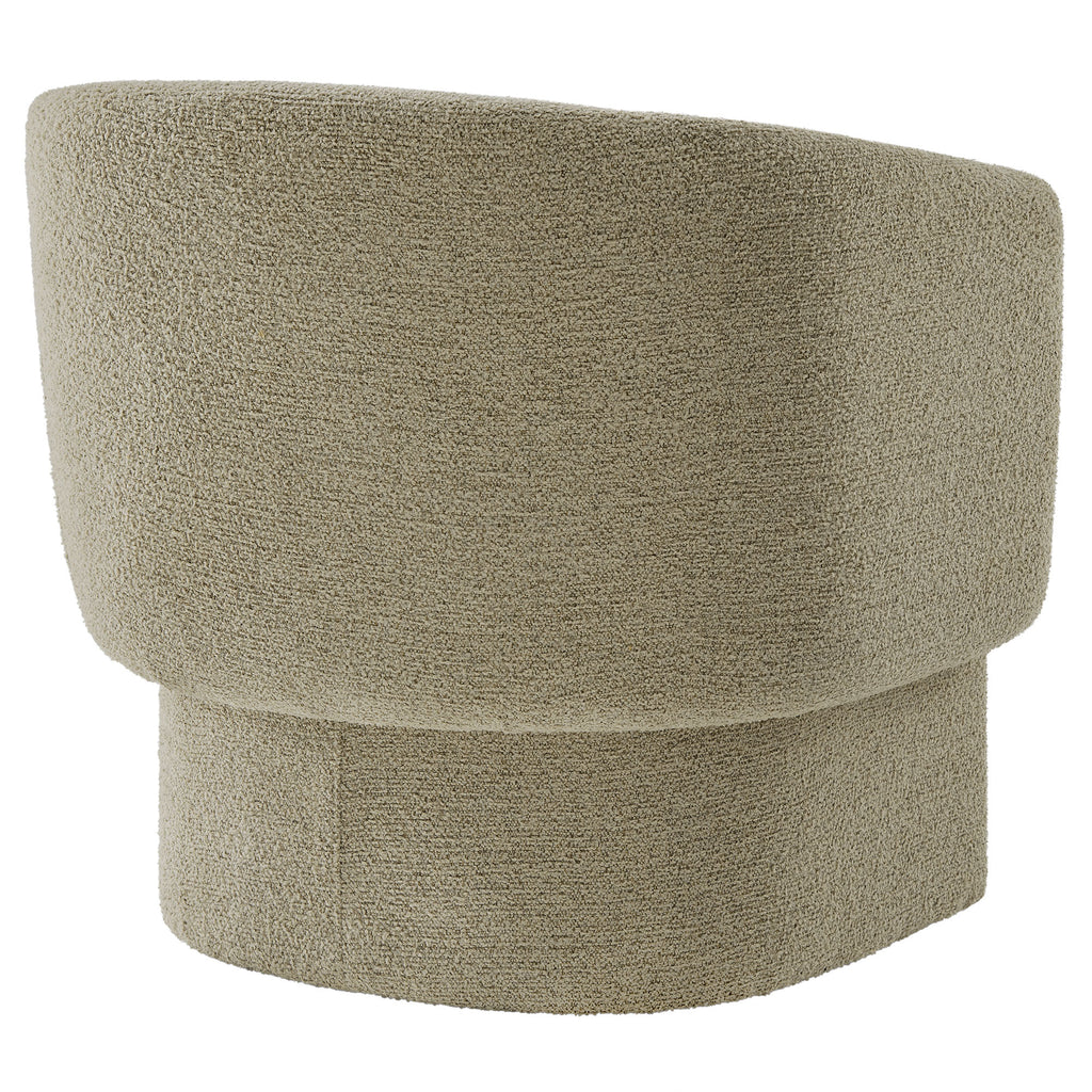 Muse Boucle Fabric Barrel Accent Chair - Cork