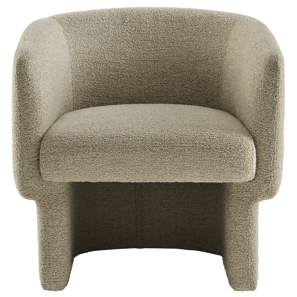 Muse Boucle Fabric Barrel Accent Chair - Cork