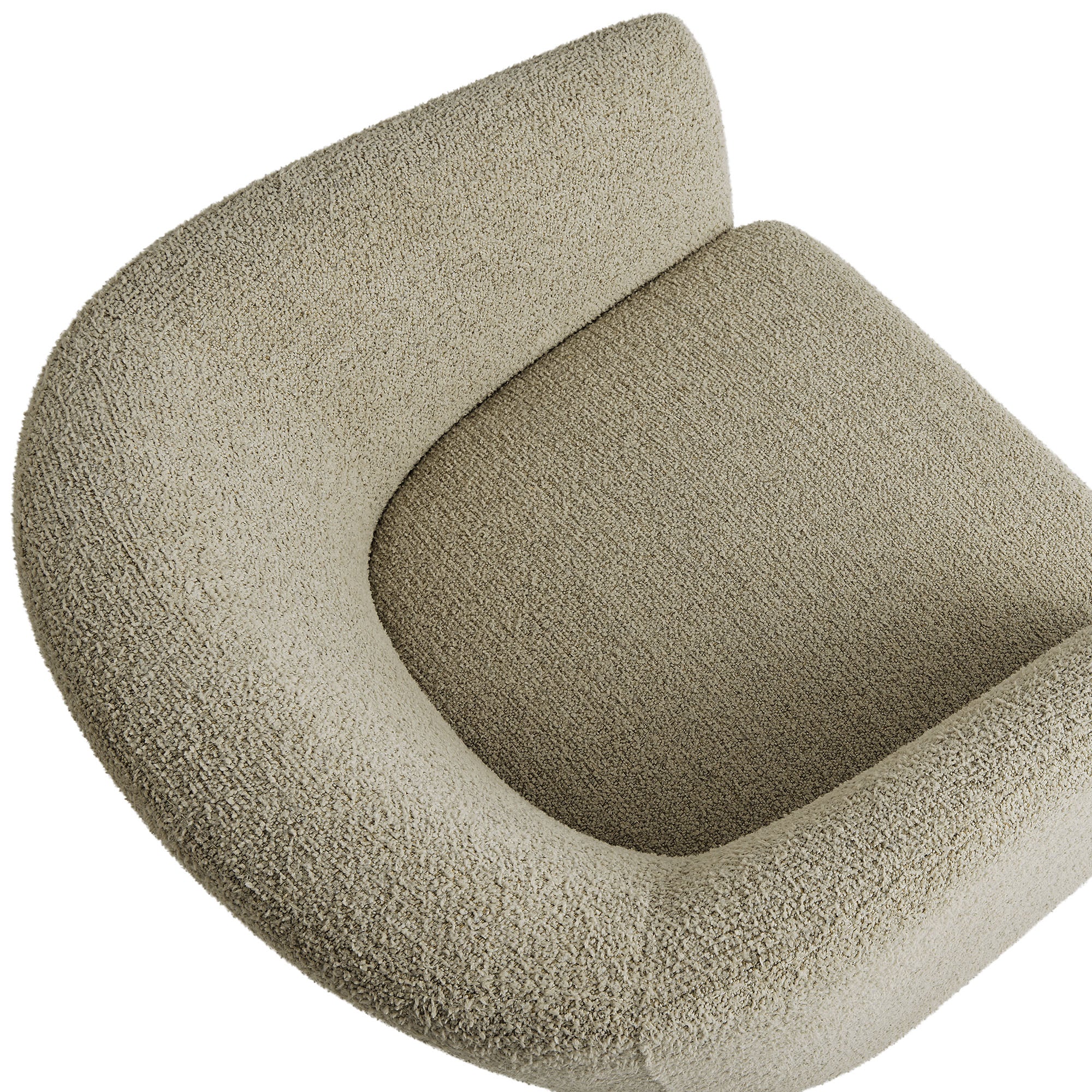 Muse Boucle Fabric Barrel Accent Chair - Cork