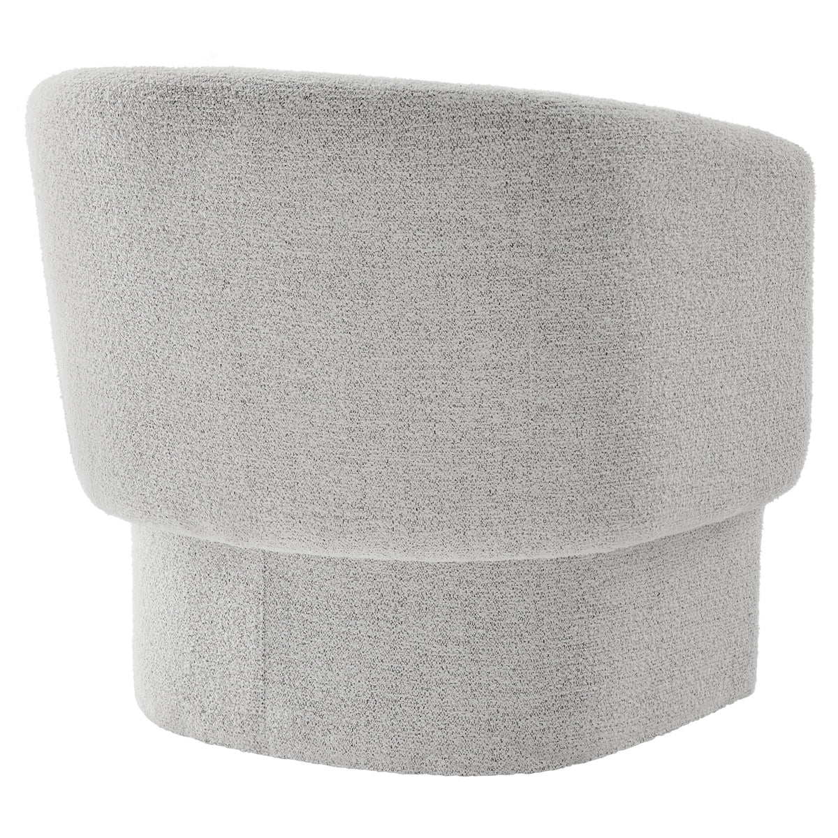 Muse Boucle Fabric Barrel Accent Chair - Newsprint