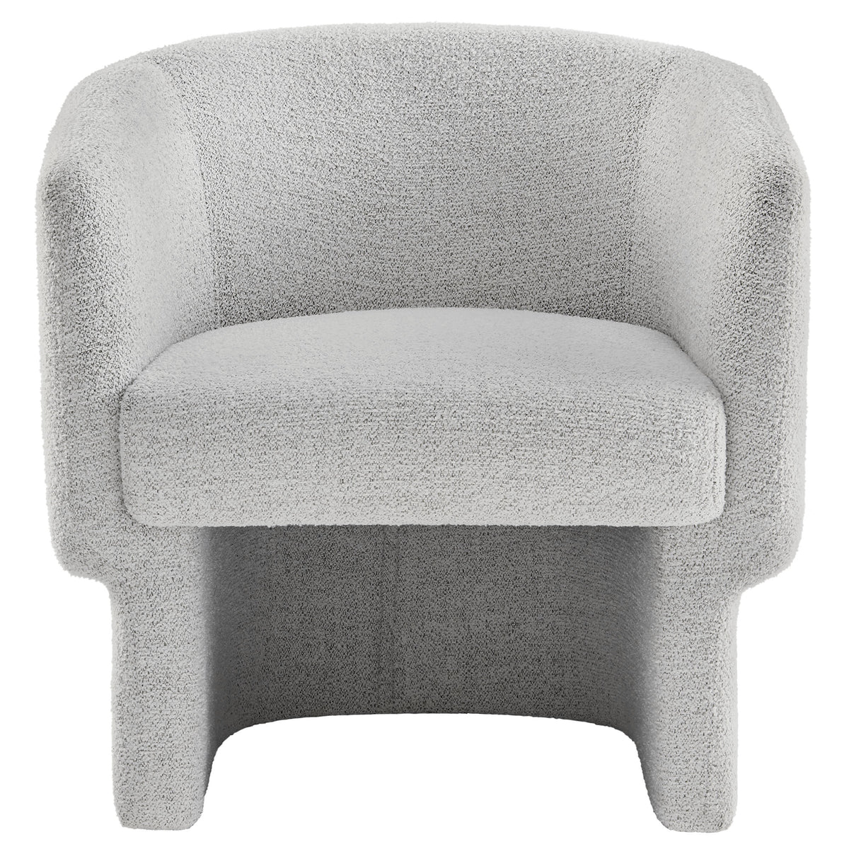 Muse Boucle Fabric Barrel Accent Chair - Newsprint