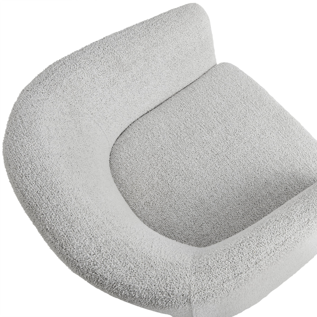 Muse Boucle Fabric Barrel Accent Chair - Newsprint