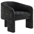 Greer Boucle Fabric Upholstered Accent Armchair - Charcoal