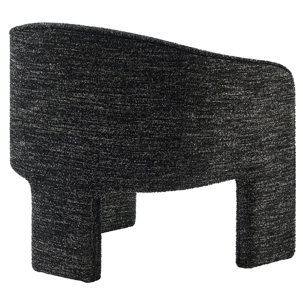 Greer Boucle Fabric Upholstered Accent Armchair - Charcoal