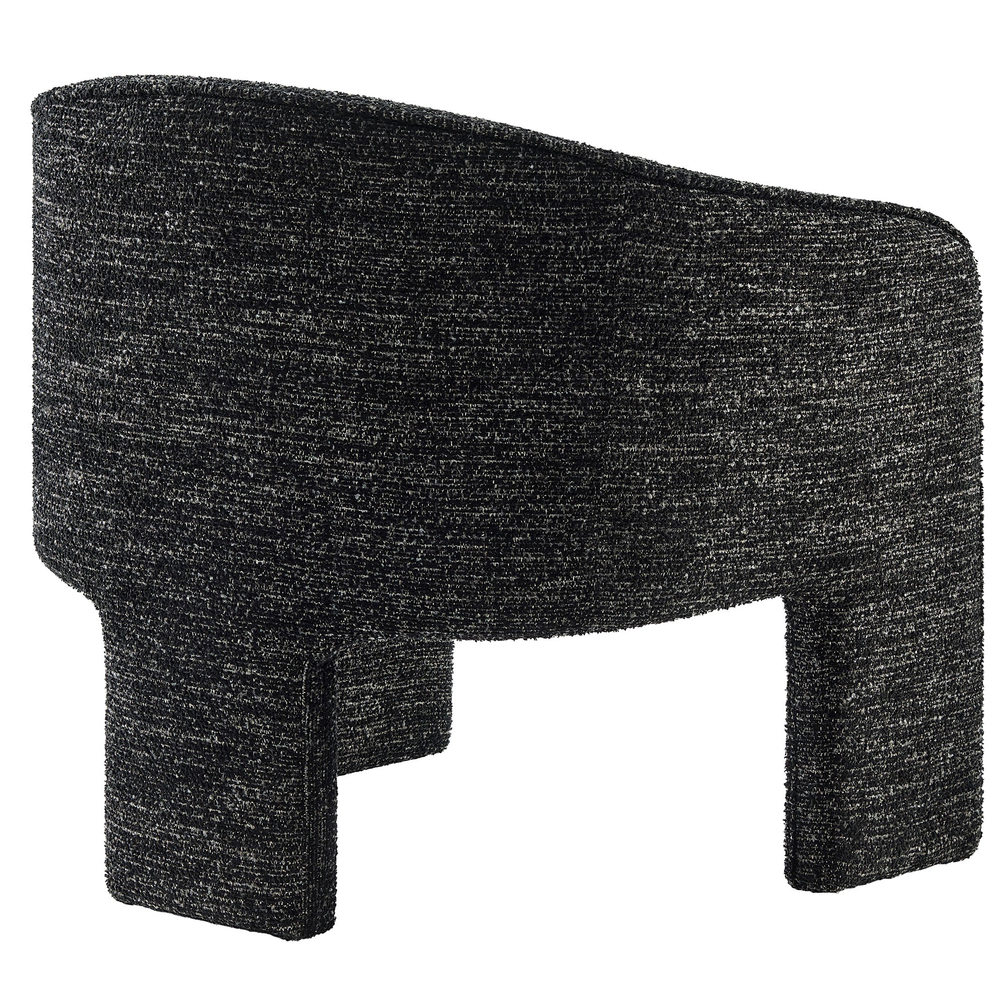 Greer Boucle Fabric Upholstered Accent Armchair - Charcoal