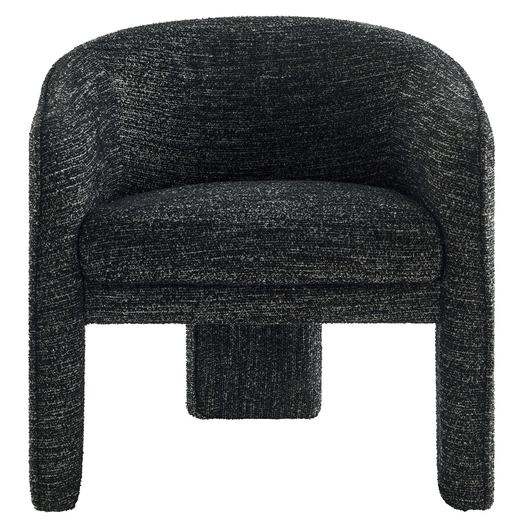 Greer Boucle Fabric Upholstered Accent Armchair - Charcoal