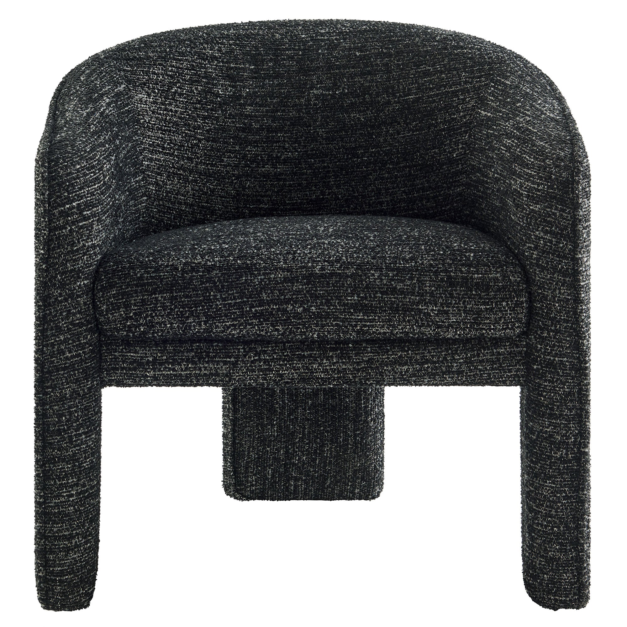 Greer Boucle Fabric Upholstered Accent Armchair - Charcoal