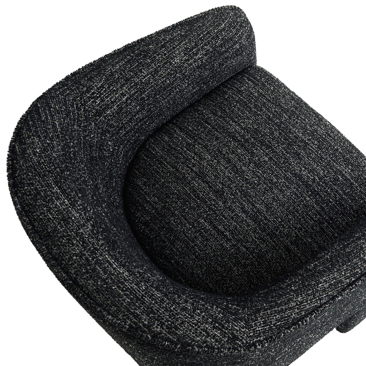 Greer Boucle Fabric Upholstered Accent Armchair - Charcoal