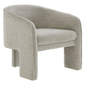 Greer Boucle Fabric Upholstered Accent Armchair - Parchment