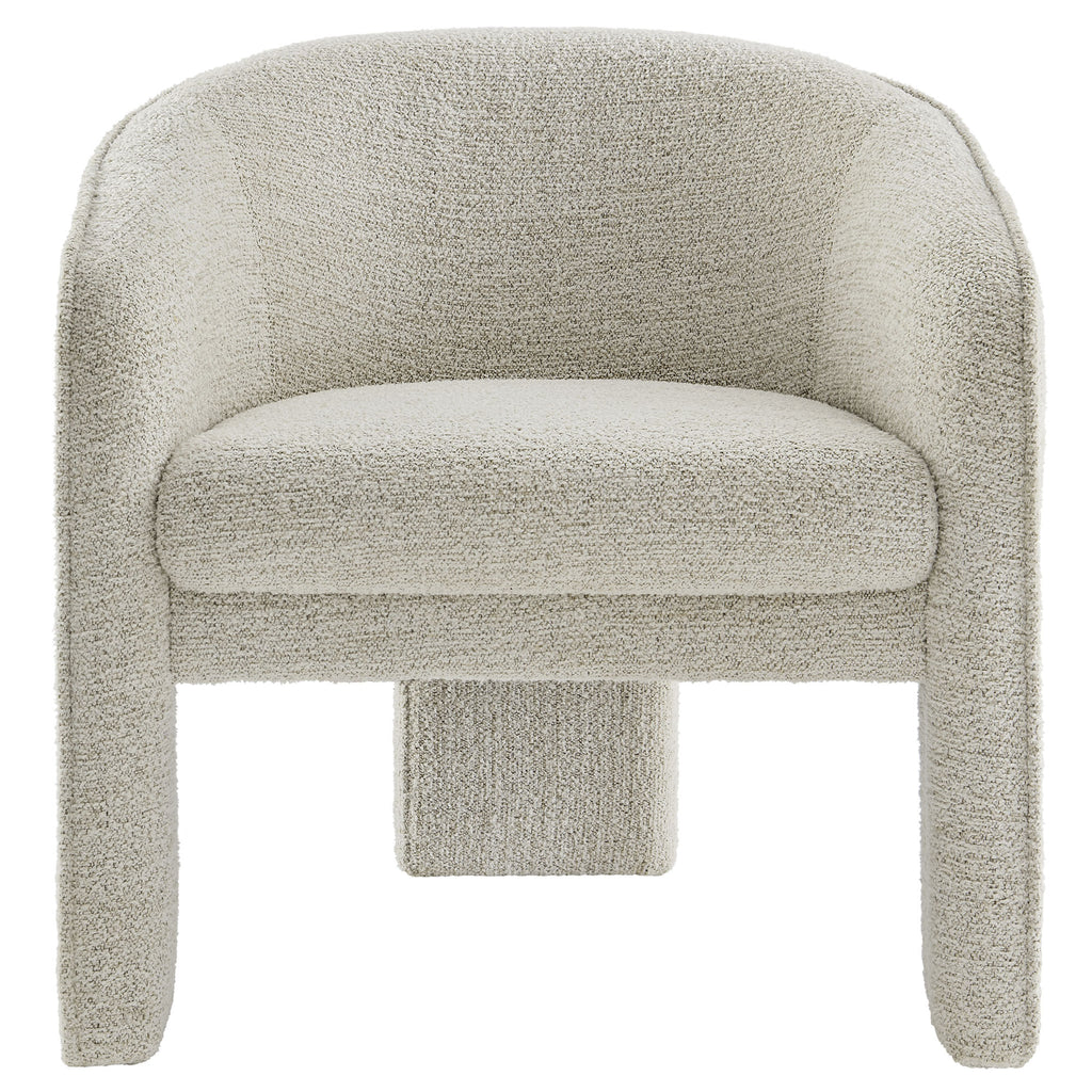 Greer Boucle Fabric Upholstered Accent Armchair - Parchment