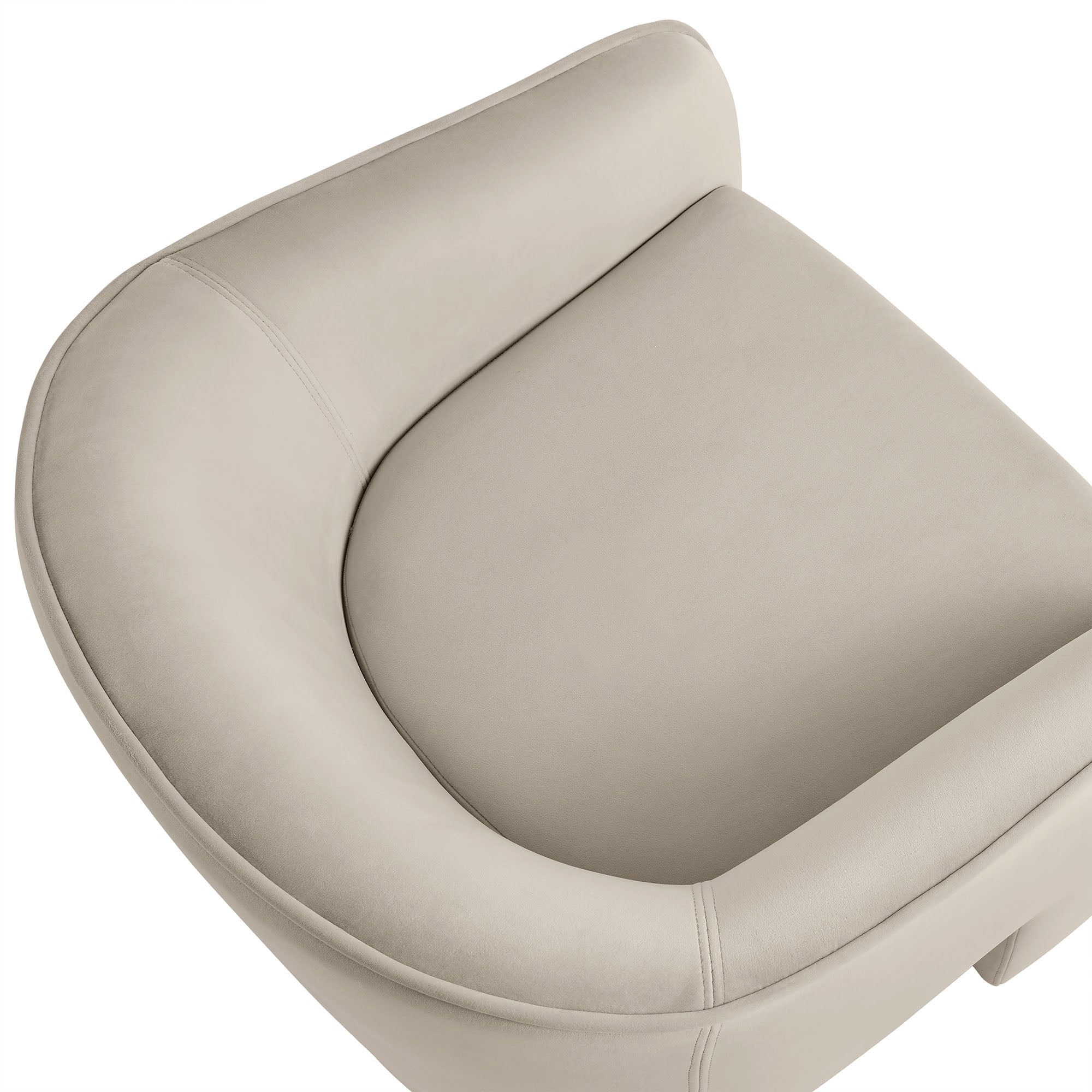 Greer Performance Velvet Upholstered Accent Armchair - Almond
