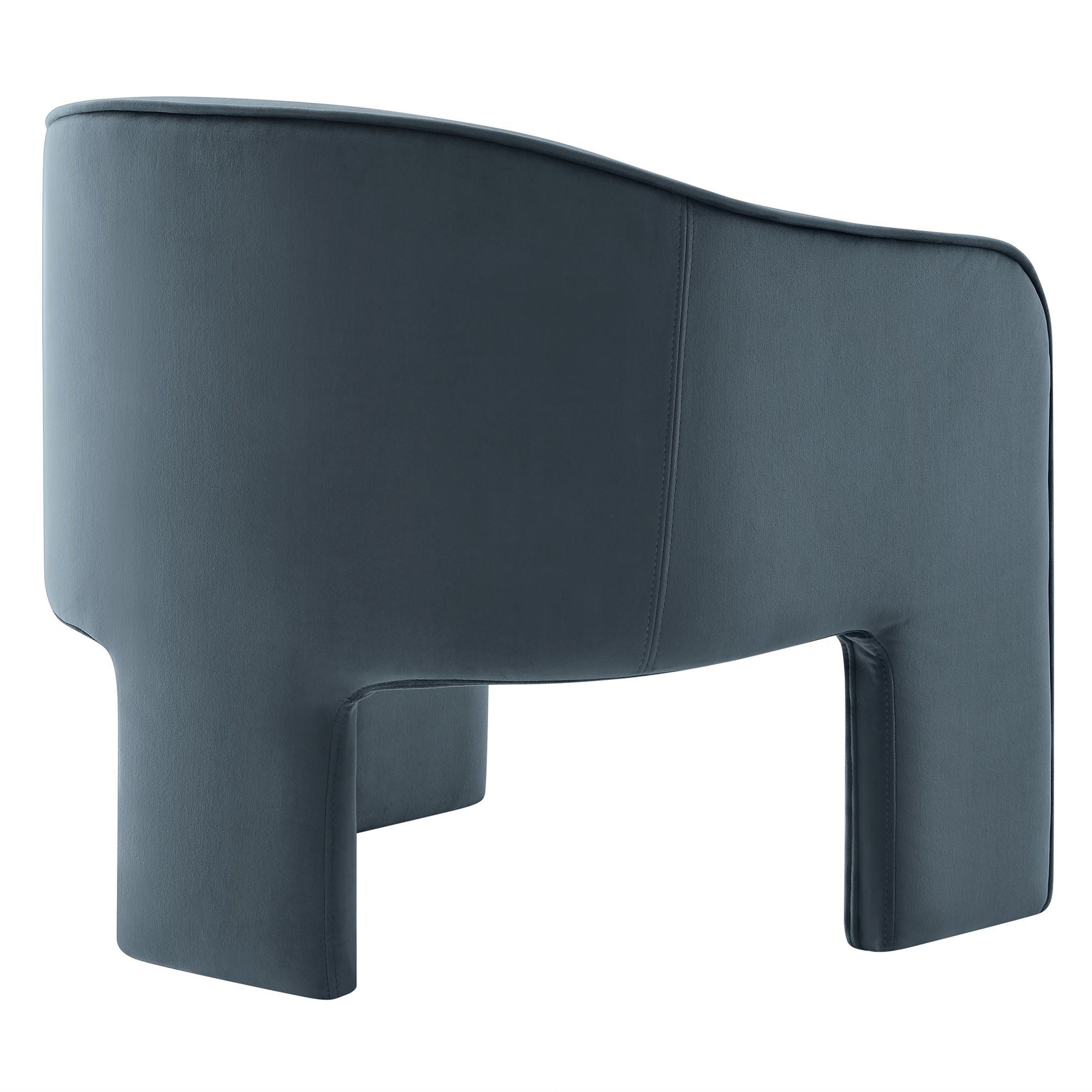 Greer Performance Velvet Upholstered Accent Armchair - Cadet Blue