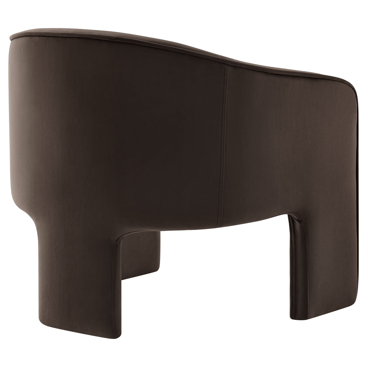 Greer Performance Velvet Upholstered Accent Armchair - Chocolate Brown
