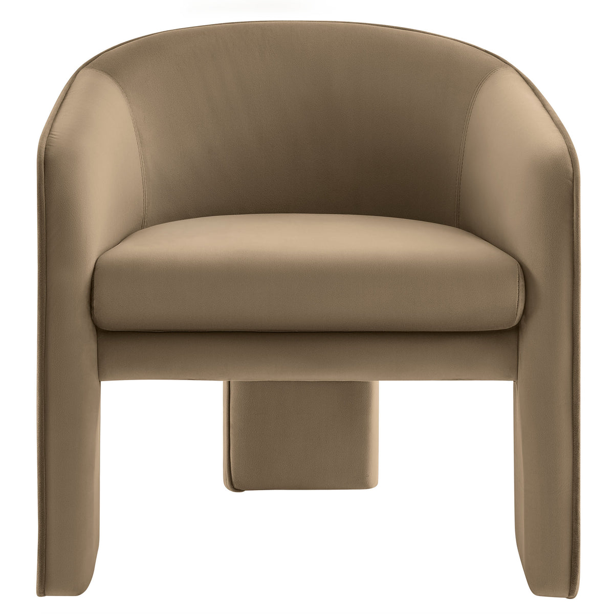Greer Performance Velvet Upholstered Accent Armchair - Taupe