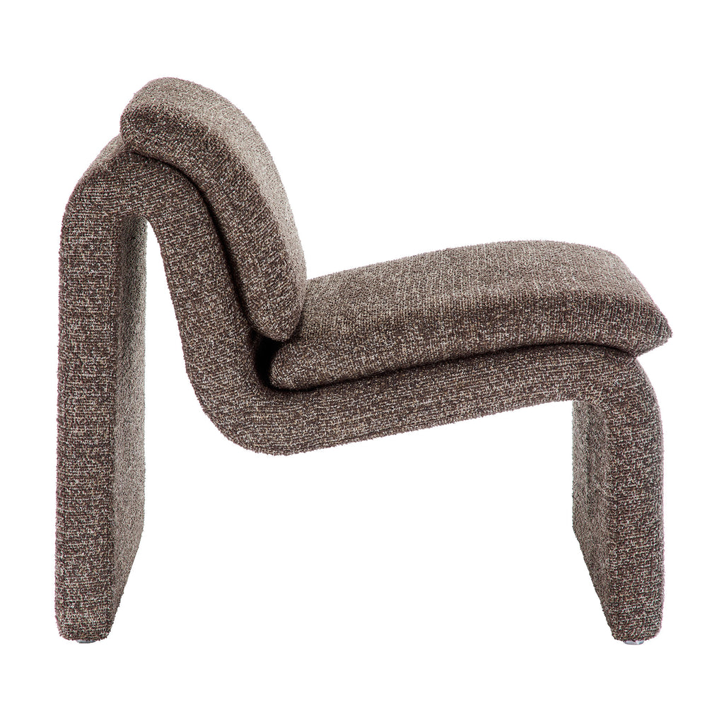 Lume Boucle Upholstered Armless Accent Chair - Antique