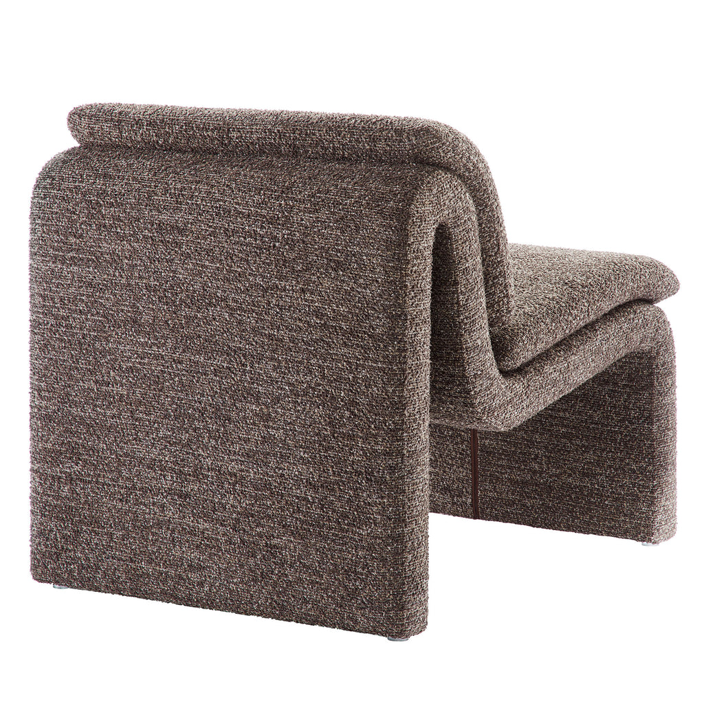 Lume Boucle Upholstered Armless Accent Chair - Antique