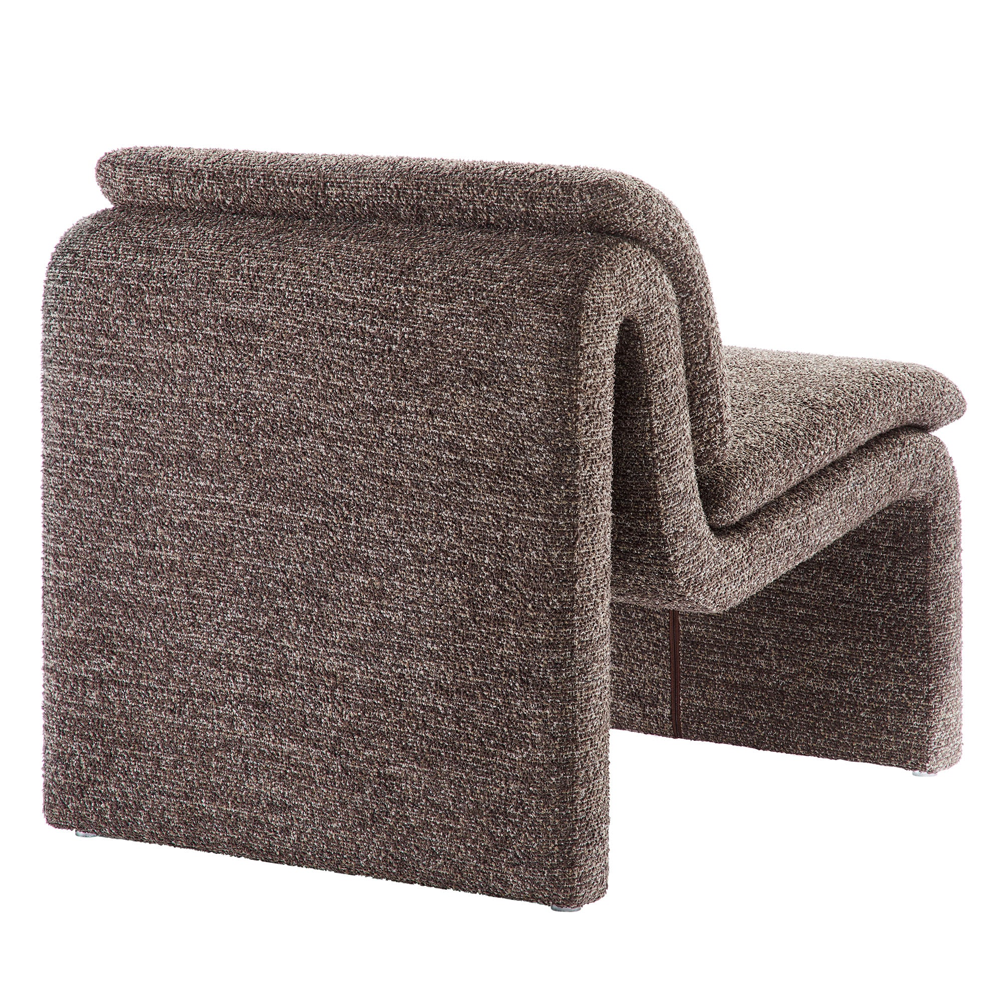 Lume Boucle Upholstered Armless Accent Chair - Antique