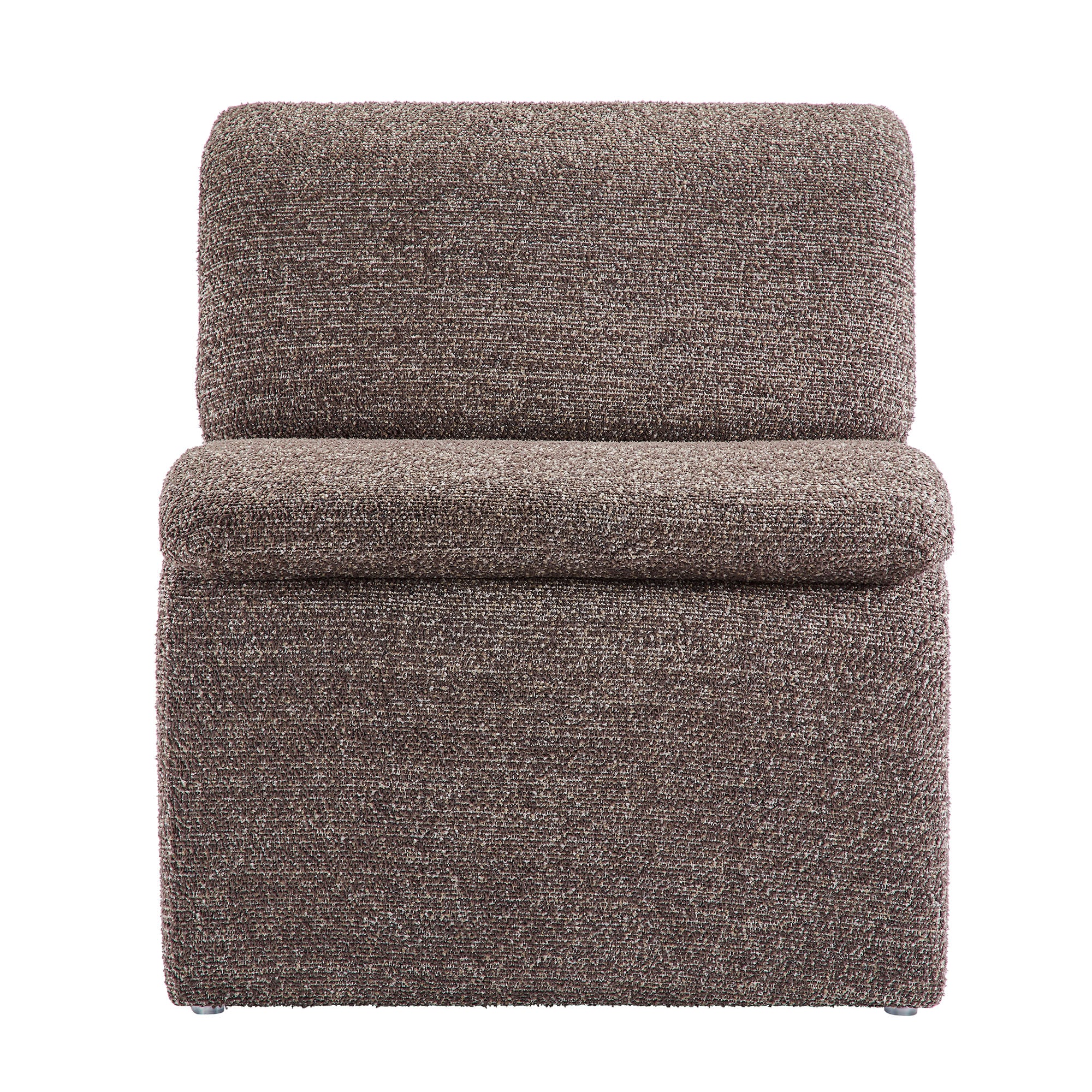 Lume Boucle Upholstered Armless Accent Chair - Antique