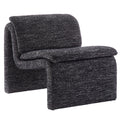 Lume Boucle Upholstered Armless Accent Chair - Charcoal