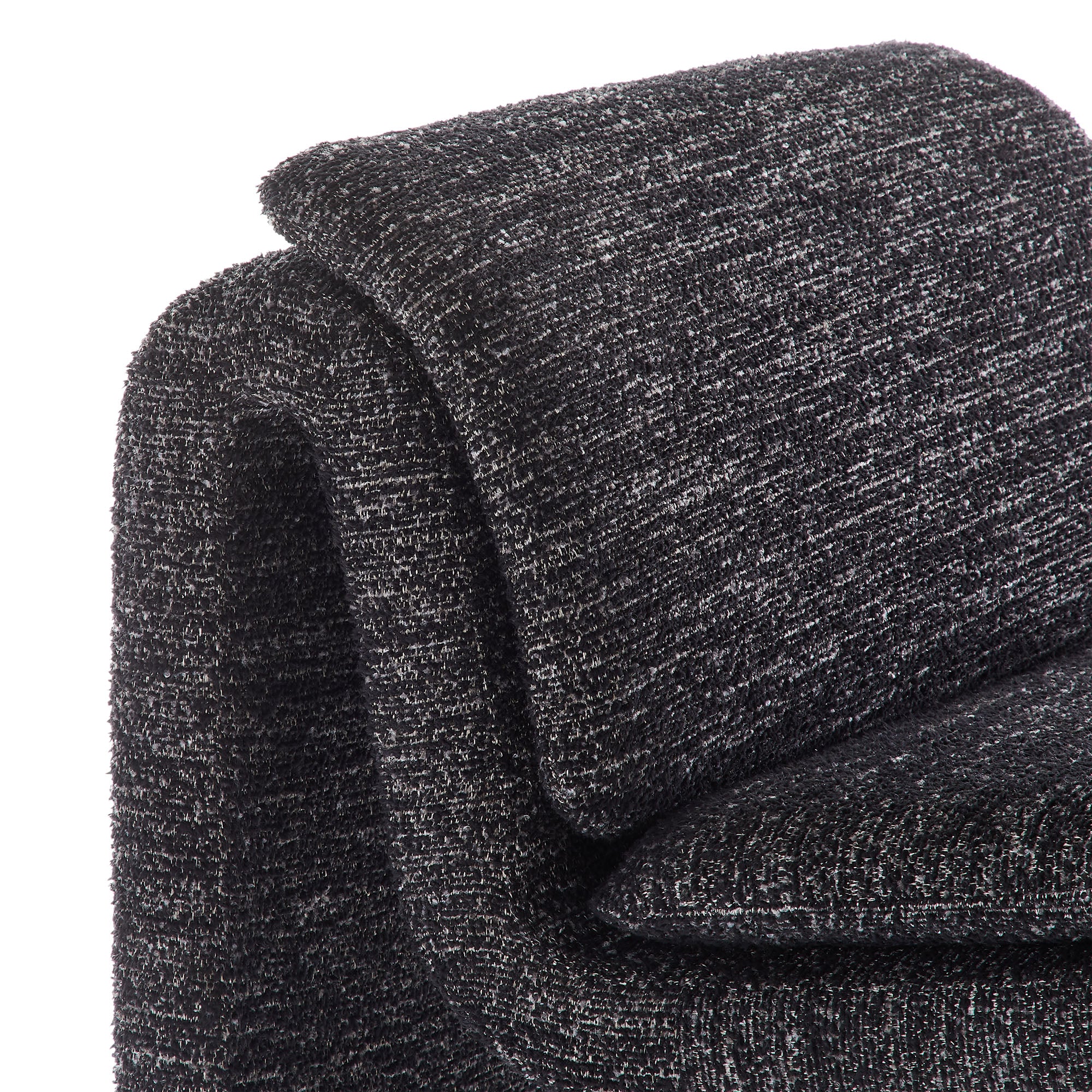 Lume Boucle Upholstered Armless Accent Chair - Charcoal