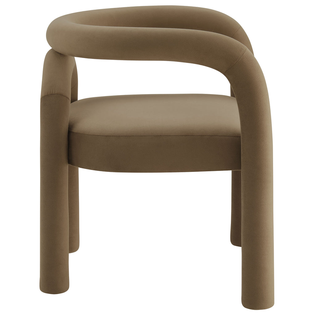 Astrid Performance Velvet Dining Chair - Camel
