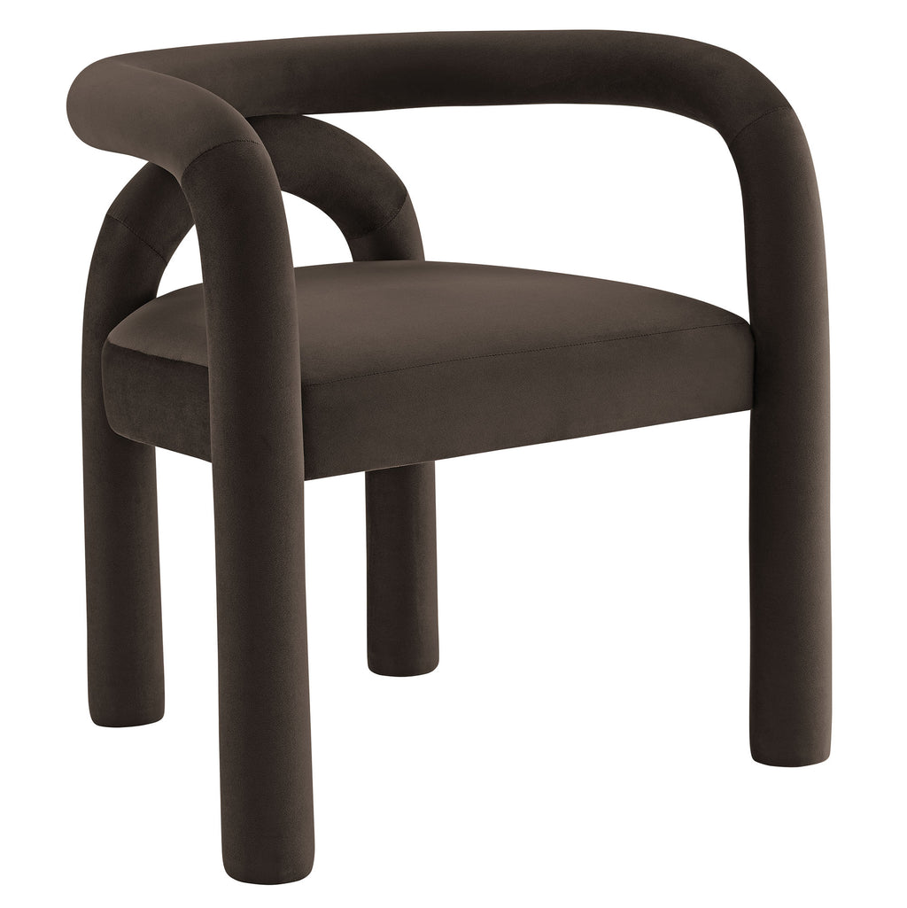 Astrid Performance Velvet Dining Chair - Cocoa