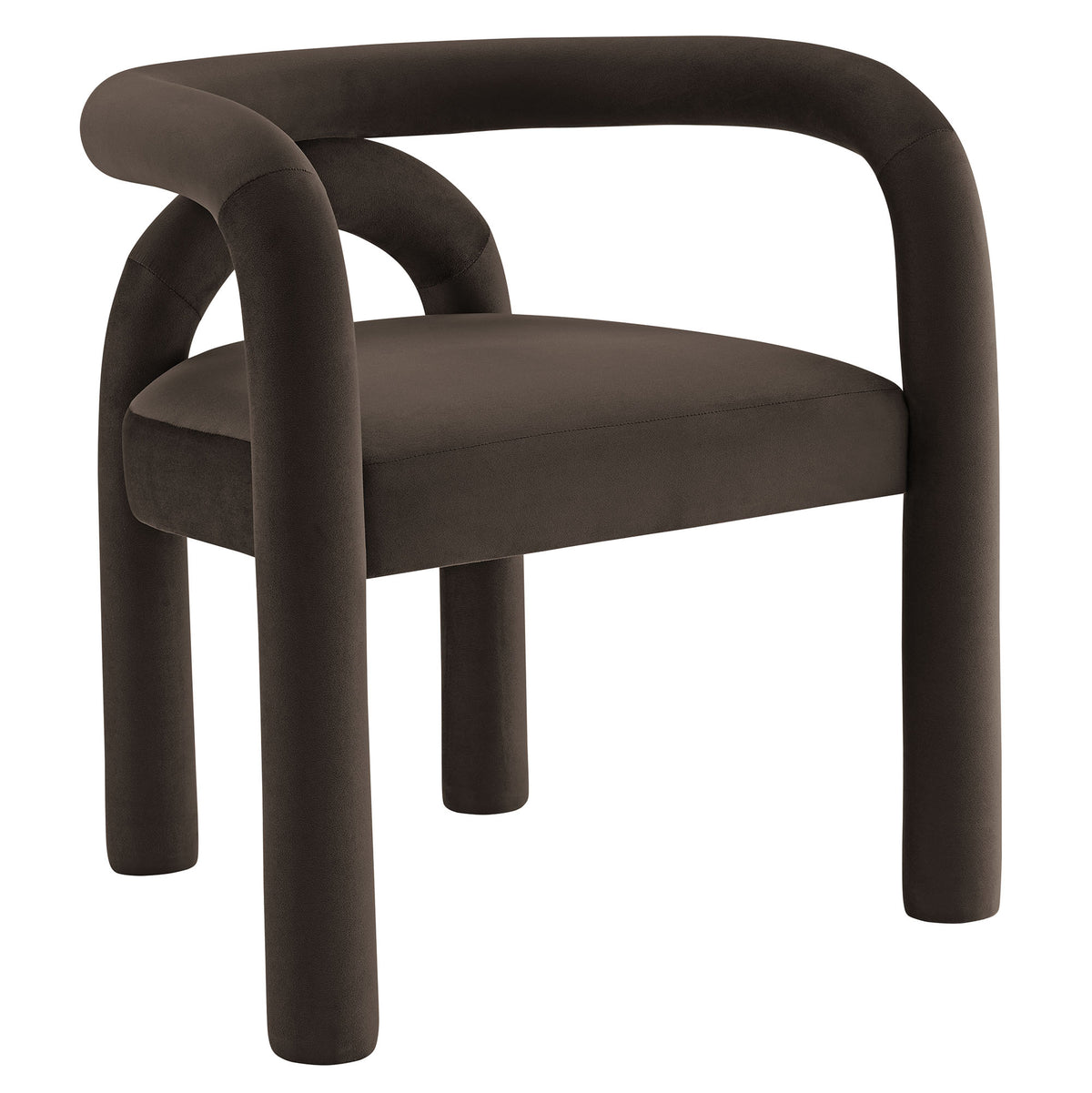 Astrid Performance Velvet Dining Chair - Cocoa