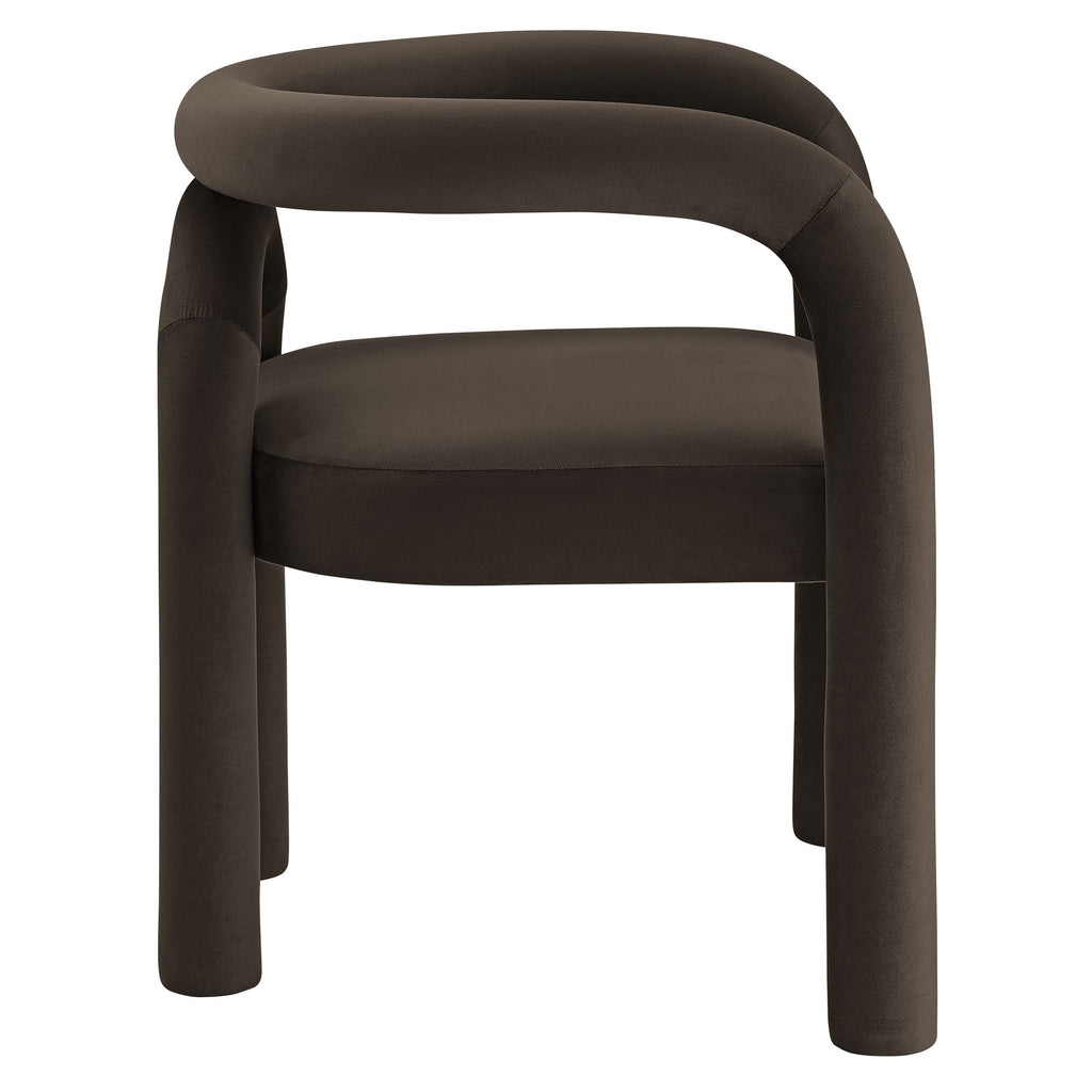 Astrid Performance Velvet Dining Chair - Cocoa