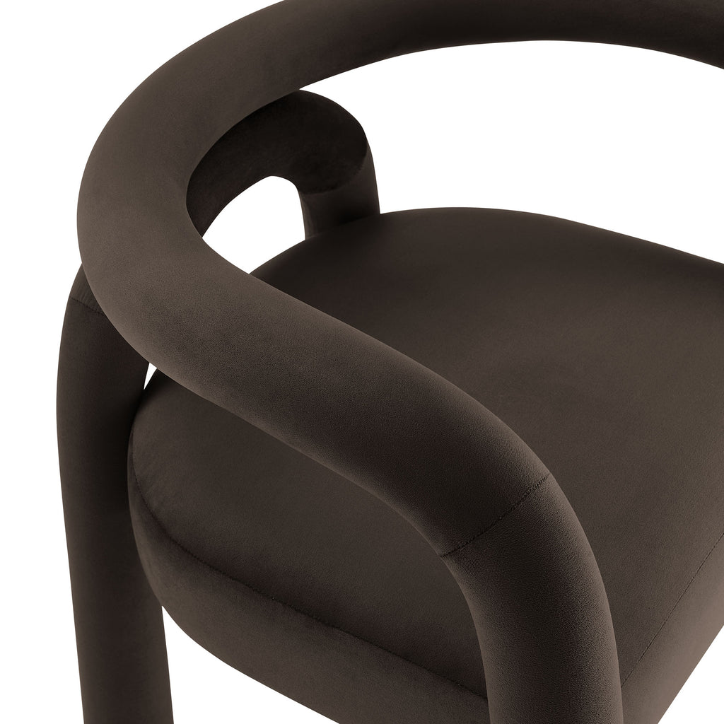 Astrid Performance Velvet Dining Chair - Cocoa