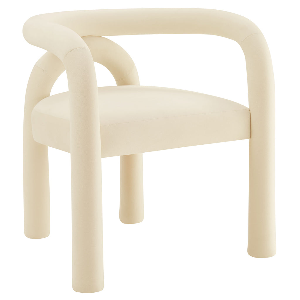 Astrid Performance Velvet Dining Chair - Porcelain