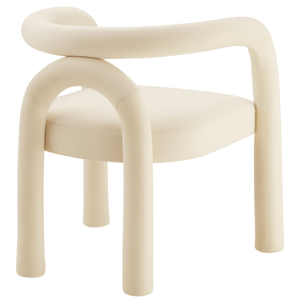 Astrid Performance Velvet Dining Chair - Porcelain