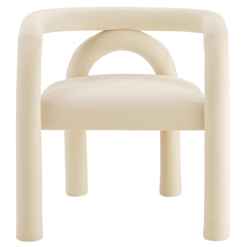 Astrid Performance Velvet Dining Chair - Porcelain