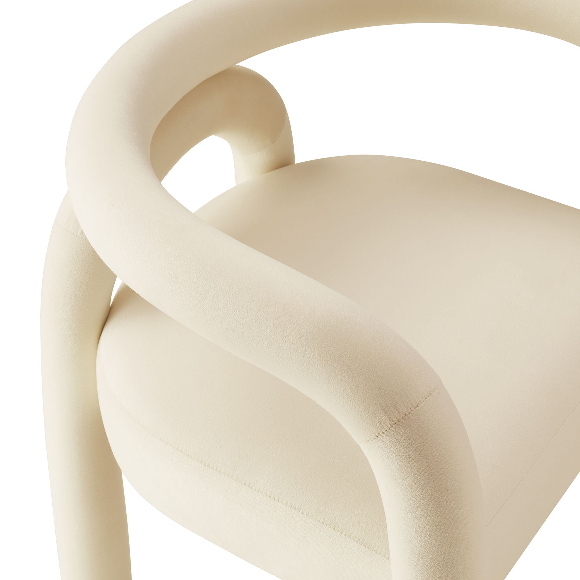 Astrid Performance Velvet Dining Chair - Porcelain