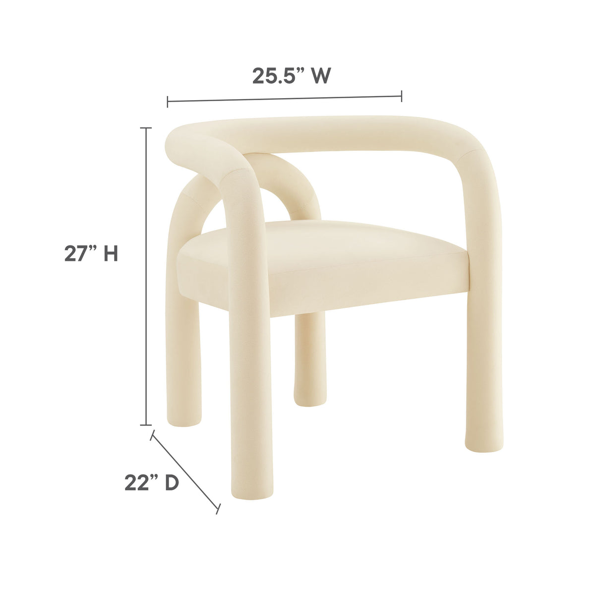 Astrid Performance Velvet Dining Chair - Porcelain