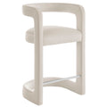 Winslow Performance Velvet Counter Stool - Alabaster