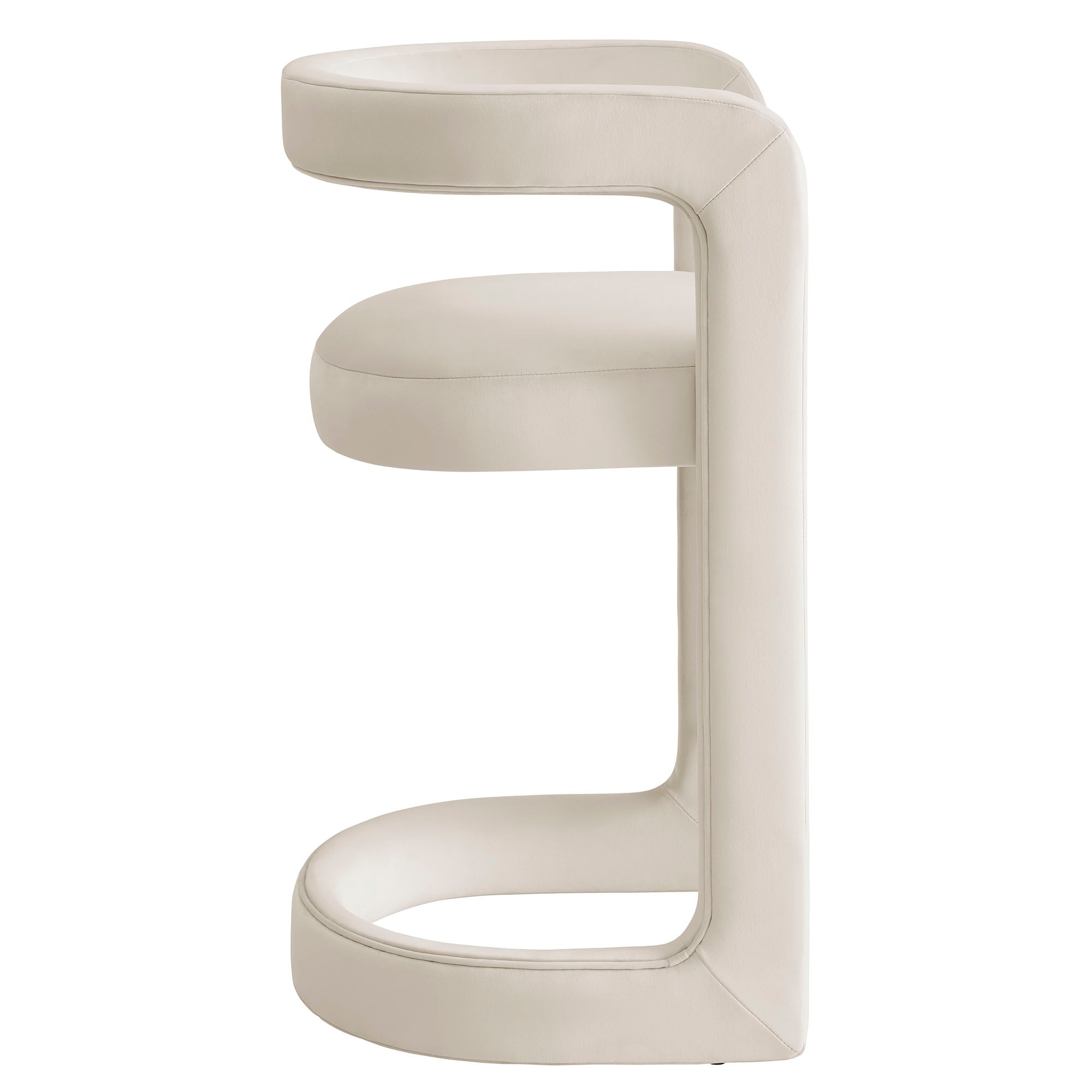 Winslow Performance Velvet Counter Stool - Alabaster