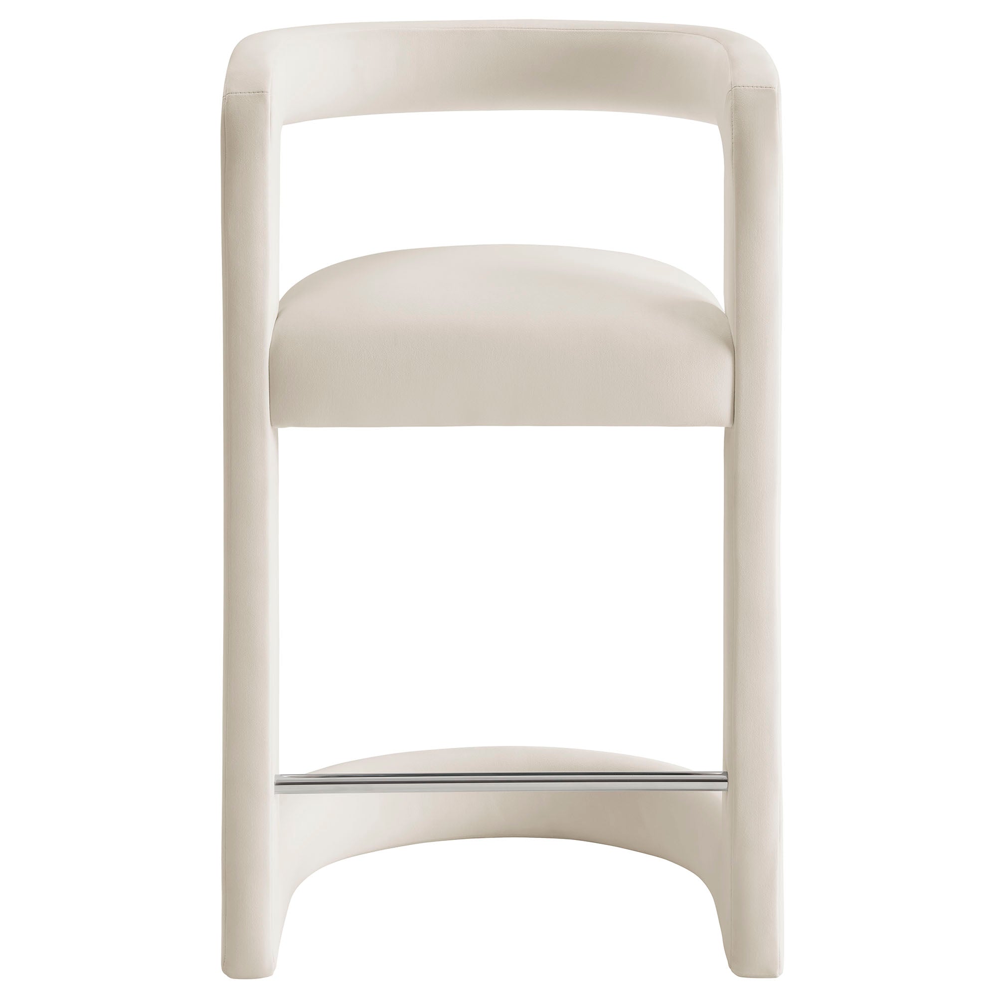 Winslow Performance Velvet Counter Stool - Alabaster