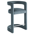 Winslow Performance Velvet Counter Stool - Cadet Blue